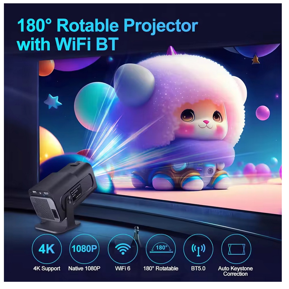 KaiAqua 4K Android 11 Projektor FY300 do telefonu